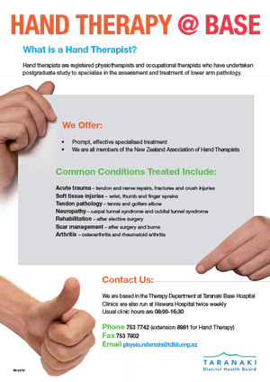 hand therapy poster
